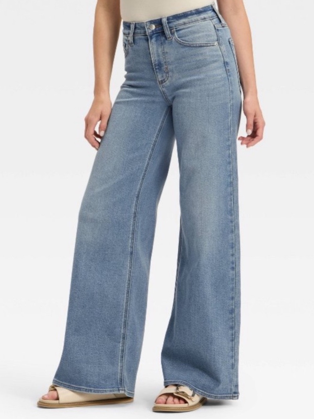 Universal Thread High-Rise Wide Leg Jeans Medium Wash